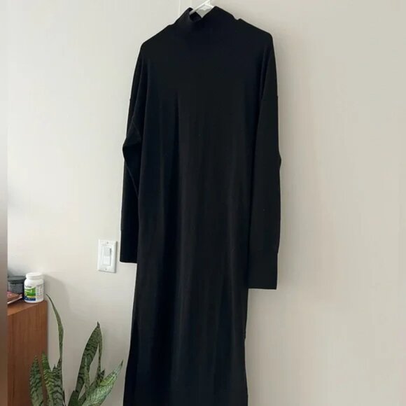 NWT COS Wool Turtleneck Maxi Sweater Dress Black Size S! VERY RARE! - Picture 12 of 17